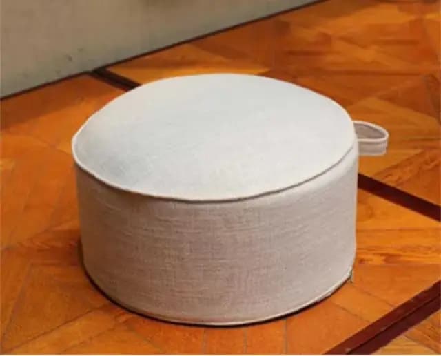 Coussin de méditation en lin, Tatami rond, éponge épaisse amovible, coussin de siège de sol, Futon d