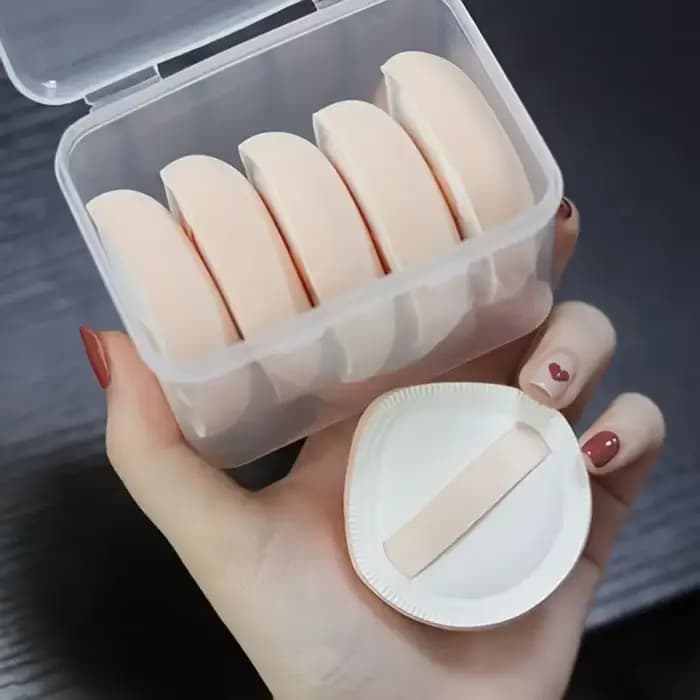 Bouffées de fond de teint en forme de goutte pour femme, éponge de maquillage portable, mélangeur de