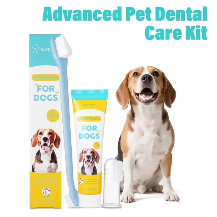 Kit de soins dentaires pour chiens et chats, dentifrice au lait, brosse à dents, nettoyage en profon