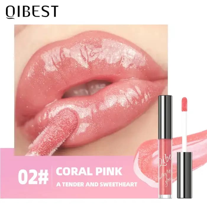 Brillant à lèvres scintillant, maquillage Sexy, vernis à lèvres scintillant rose corail or, rouge à
