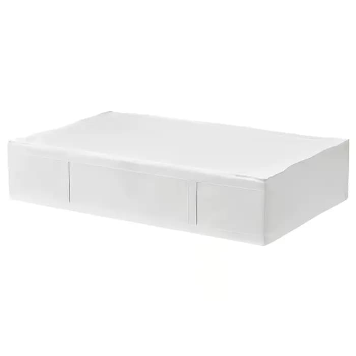 Boîte de rangement pliable pour le dessous du lit avec couvercle à fermeture éclair scellée, utilisa