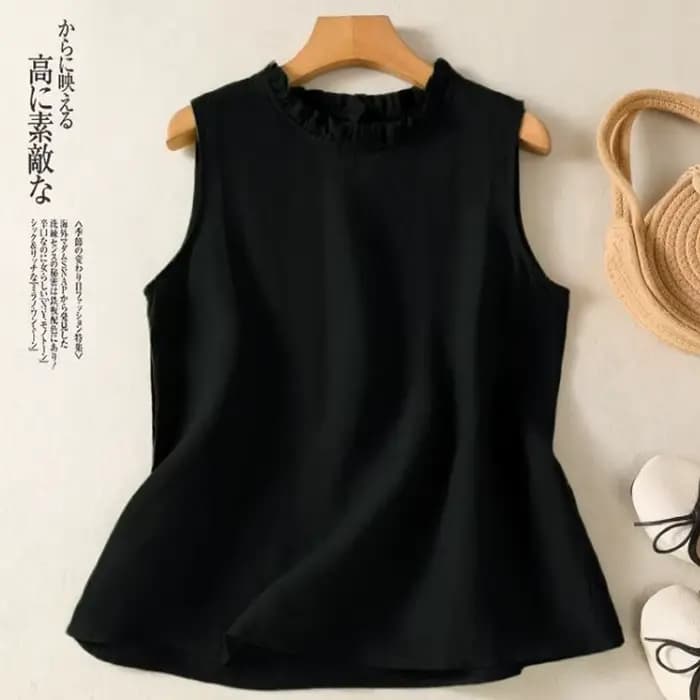 T-shirt en coton et lin pour femmes, nouvelle collection d'été, mode rétro Chic, élégant, assorti av