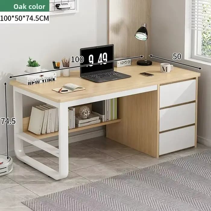 Bureau de bureau, bureau d'ordinateur, panneau de bois massif multicouche, plusieurs tailles disponi