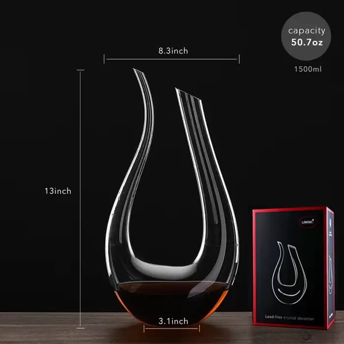 Carafe classique en forme de U en verre, verre de cristal pour Bar à la maison, verre de cristal san
