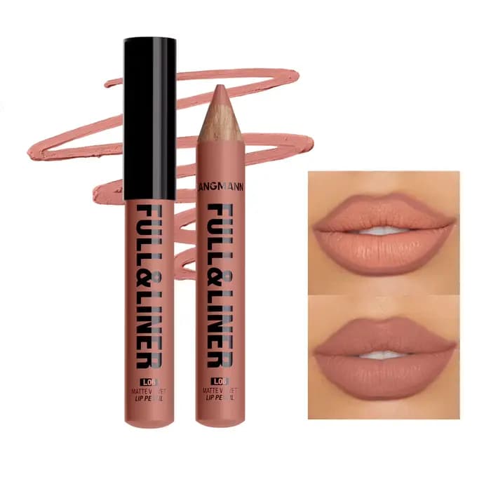 Crayon à lèvres mat imperméable, teinte de Contour marron, stylo à rouge à lèvres longue durée, 6 co