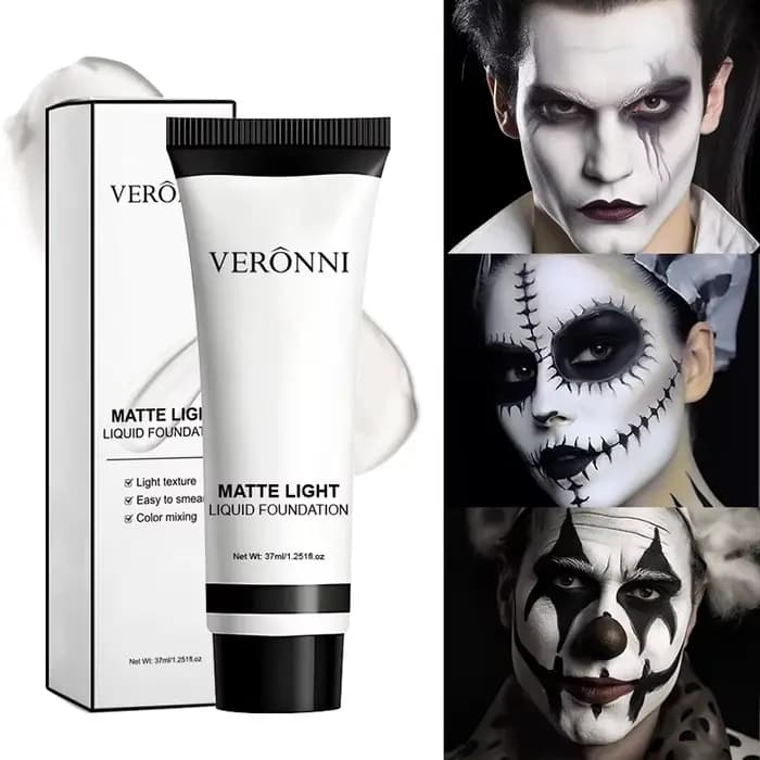 Fond de teint professionnel blanc pour le visage, imperméable, finition mate, pour la photographie,