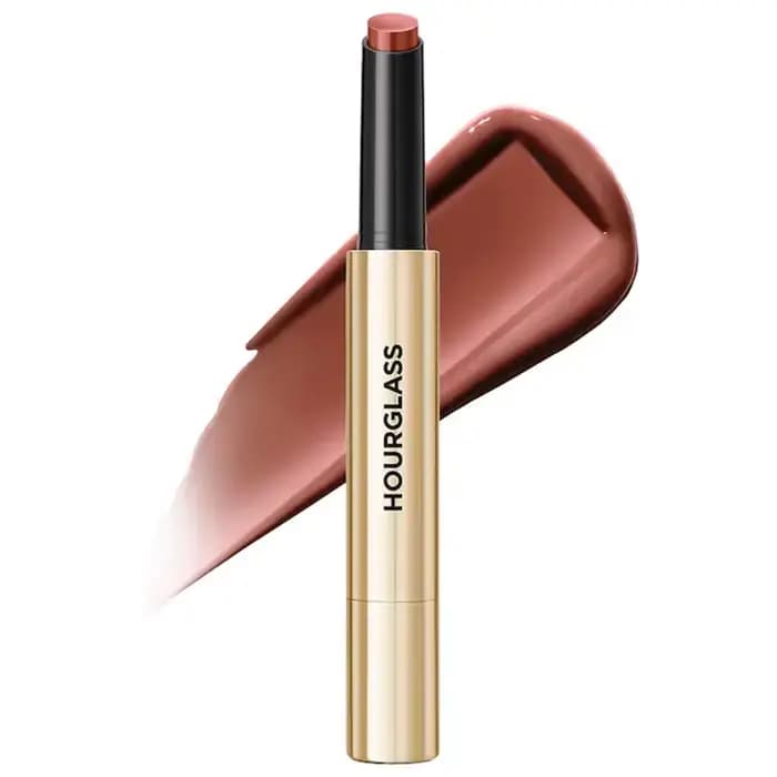 Baume à lèvres volumisant brillant Hourglass 6 couleurs, gloss à lèvres brun thé au lait cannelle, m