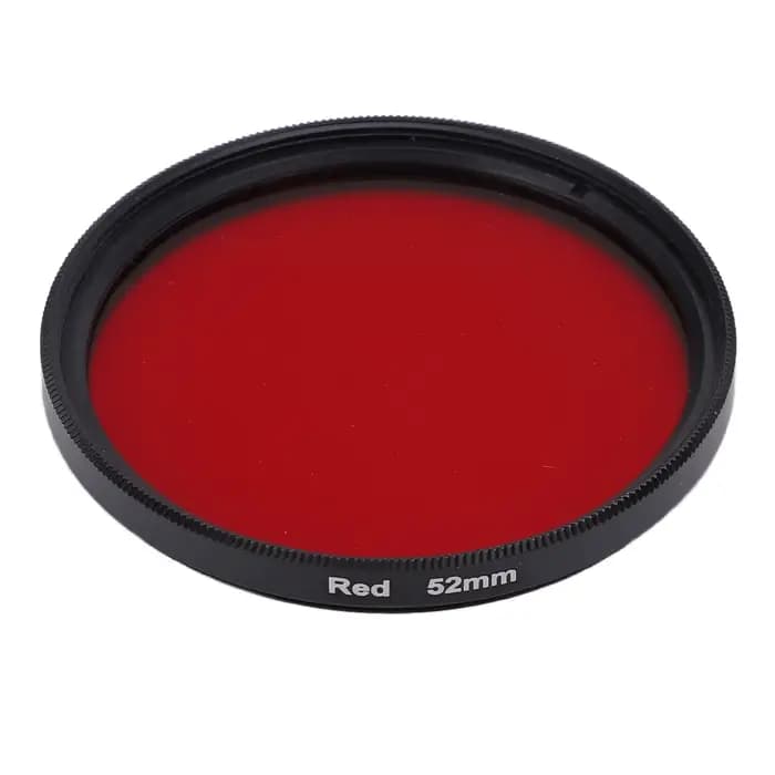Filtre rouge cadre en alliage d'aluminium verre optique fileté filtre d'objectif d'appareil photo 67