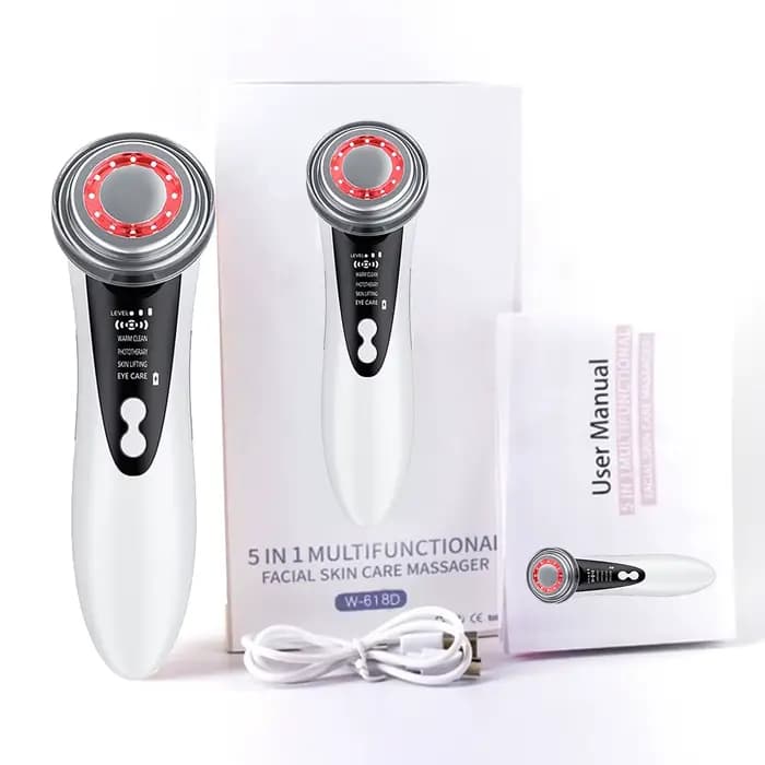 Masseur Facial multifonction 4 en 1, dispositif de radiofréquence pour le visage RF EMS, masseur éle