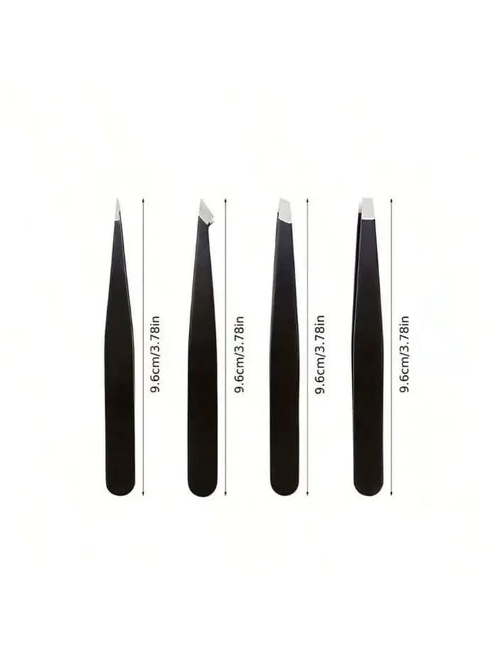 Pincettes à sourcils polyvalentes, paquet de 4 outils de maquillage pour resserrer les sourcils en a
