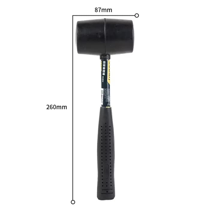 Marteau en caoutchouc durable avec tête en caoutchouc pour le camping, les travaux de pose de revête