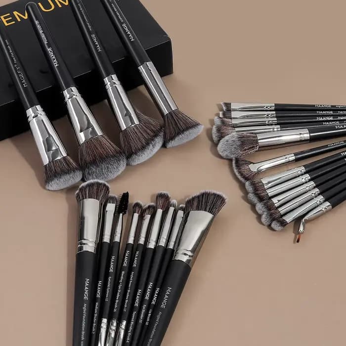 MAANGE 25 pièces boîte-cadeau professionnelle pinceaux de maquillage Kit visage yeux pinceaux de bea