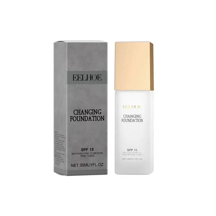 Spf 15 fond de teint à couleur changeante couverture complète maquillage imperméable du visage éclai