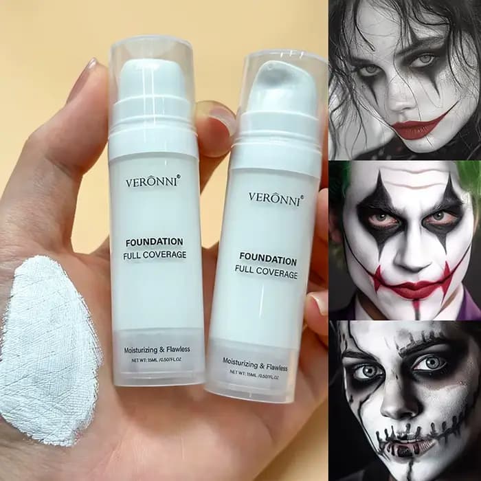 Fond de teint professionnel blanc pour le visage, mélange de blanc clair mat, maquillage éclaircissa