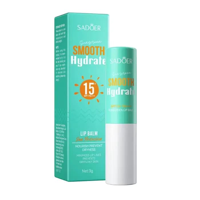 Spf 15 + crème solaire pour les lèvres bloqueur solaire baume à lèvres hydratant estompe les lignes