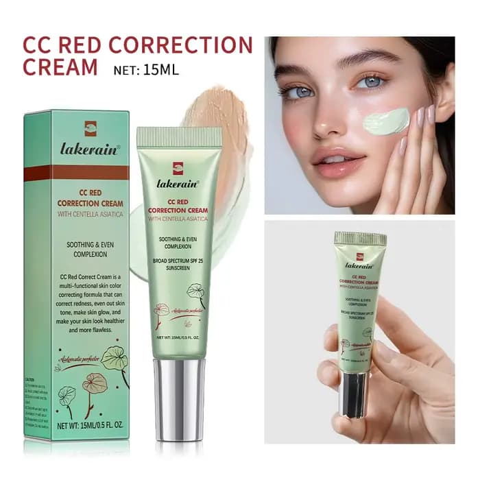 Lakerain CC Cream, fond de teint liquide changeant de couleur, haute couvrance, uniformise le teint,