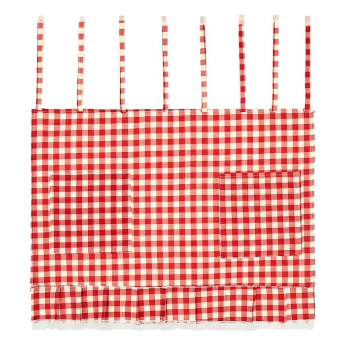 Jupe de four en lin décorative à carreaux pour cuisine, rideau de protection pour lave-vaisselle, ju