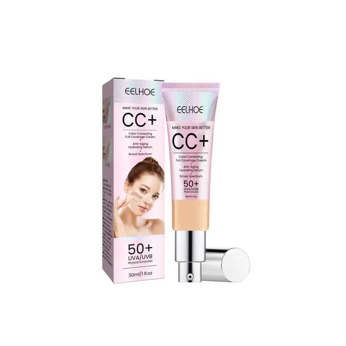 CC – crème de fond de teint naturelle, hydratante, imperméable, éclaircissante, correcteur, couvertu