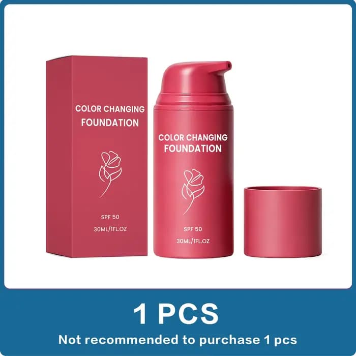 Fond de teint thermosensible changeant de couleur, couvrance naturelle et impeccable, longue tenue,