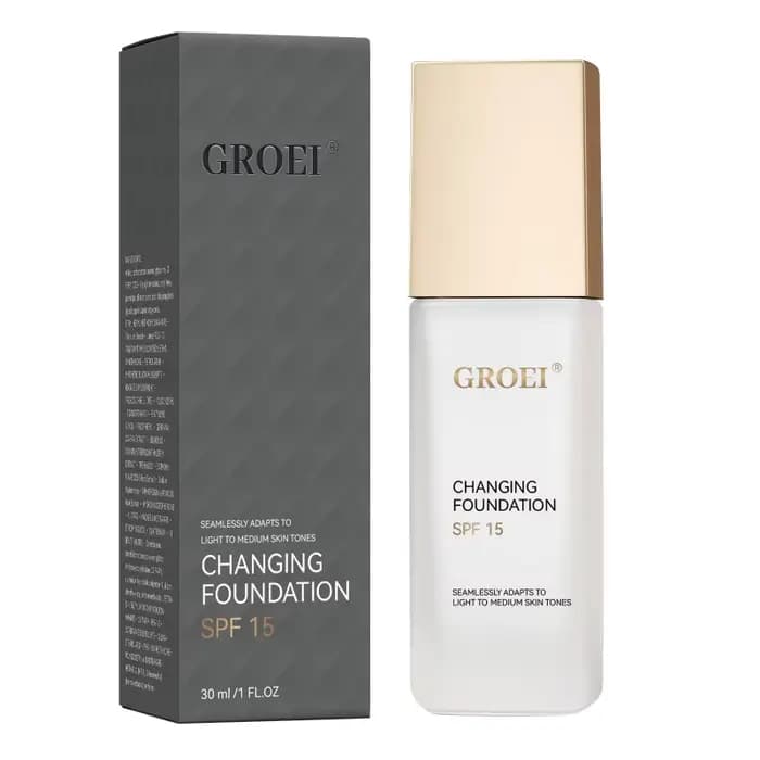 Fond de teint hydratant ajustant le teint SPF 15 30ml - Couvrance naturelle pour les peaux claires à