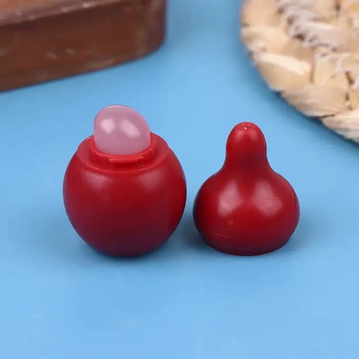 Mini pinceau à lèvres en silicone/nylon en forme de gourde, applicateur de baume à lèvres portable a