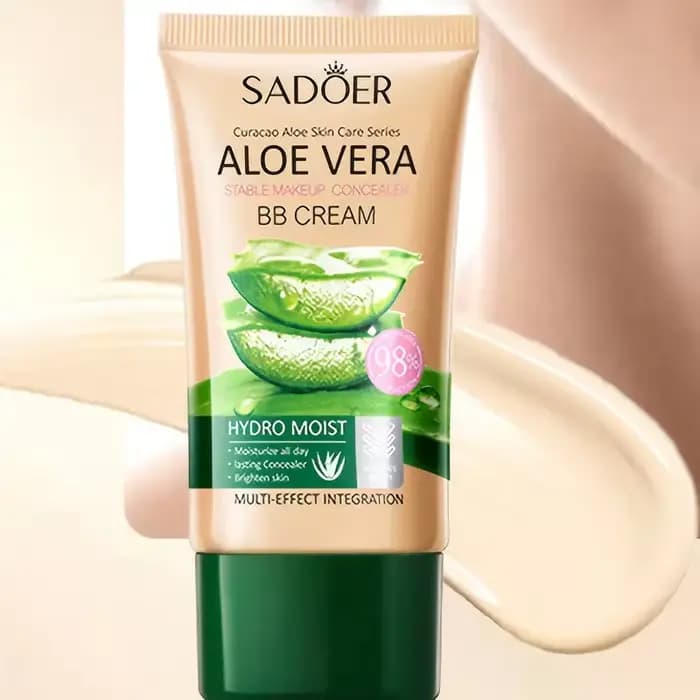 Aloe Vera BB crème-hydratant et dissimulant au collagène fond de teint à couverture complète, correc