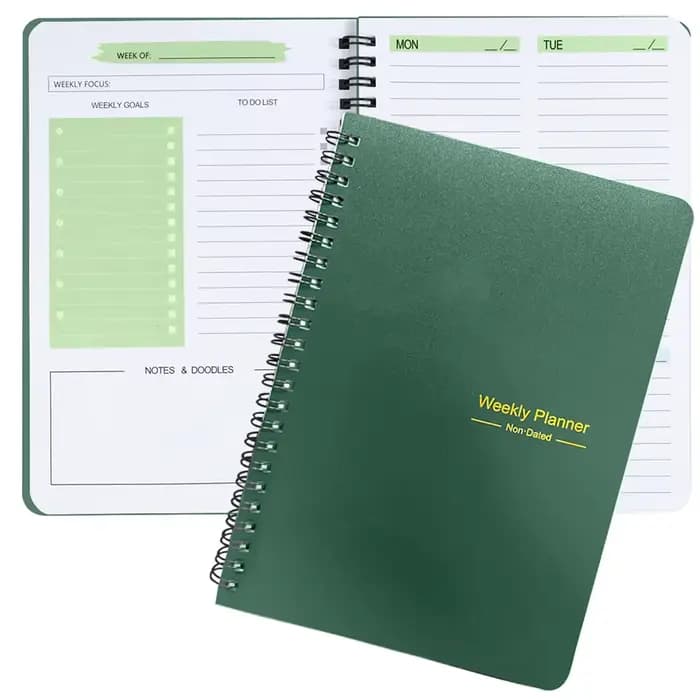 Planificateur calendrier Agenda efficacité cahier quotidien hebdomadaire mensuel Journal pour les ét