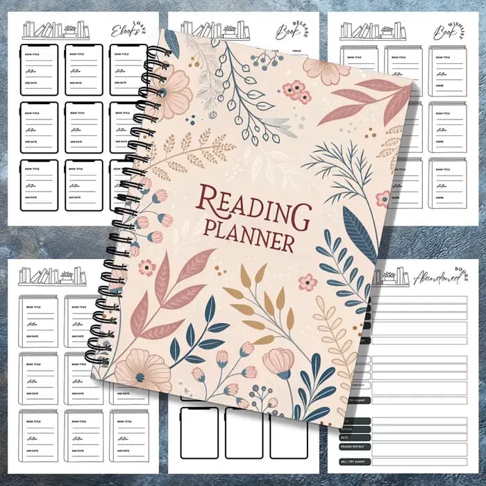 1PC Journal de lecture - Journal de lecture pour les amateurs de livres et les lecteurs, pour surveiller et suivre vos progrès de lecture, journal de lecture, cadeau
