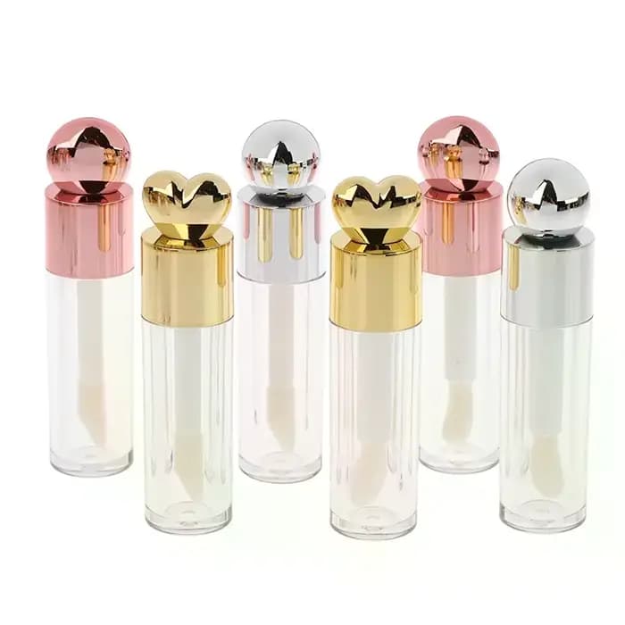 Tube de brillant à lèvres galvanisé Transparent de 5ml