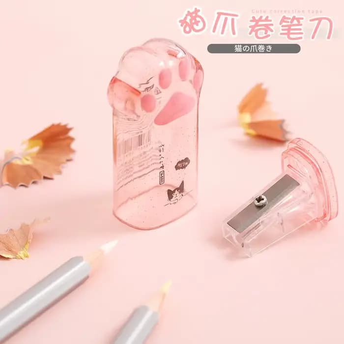 Taille-crayon en forme de patte de chat Kawaii, papeterie cadeau pour enfants, fournitures scolaires mignonnes, papeterie coréenne