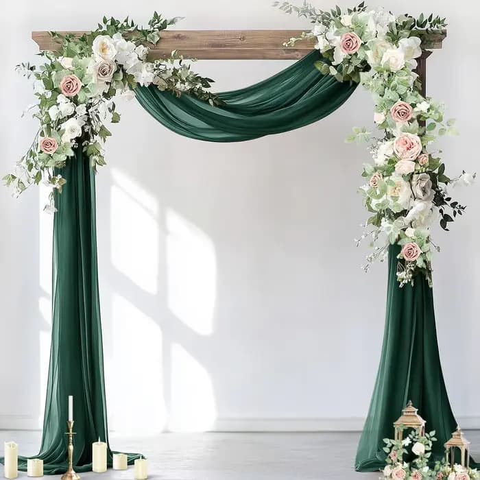 Chemin de Table de mariage en mousseline de soie vert sauge, réglage de Table en gaze transparente, Vintage, décoration de Table pour salle à manger, fête d'anniversaire, FestivalCake
