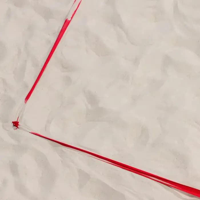 6x équipement de lignes de volley-ball de plage Portable 8M de Long lignes rouges marqueur de terrain de marquage pour l'entraînement au sable fête sur la plage Sports de plein air
