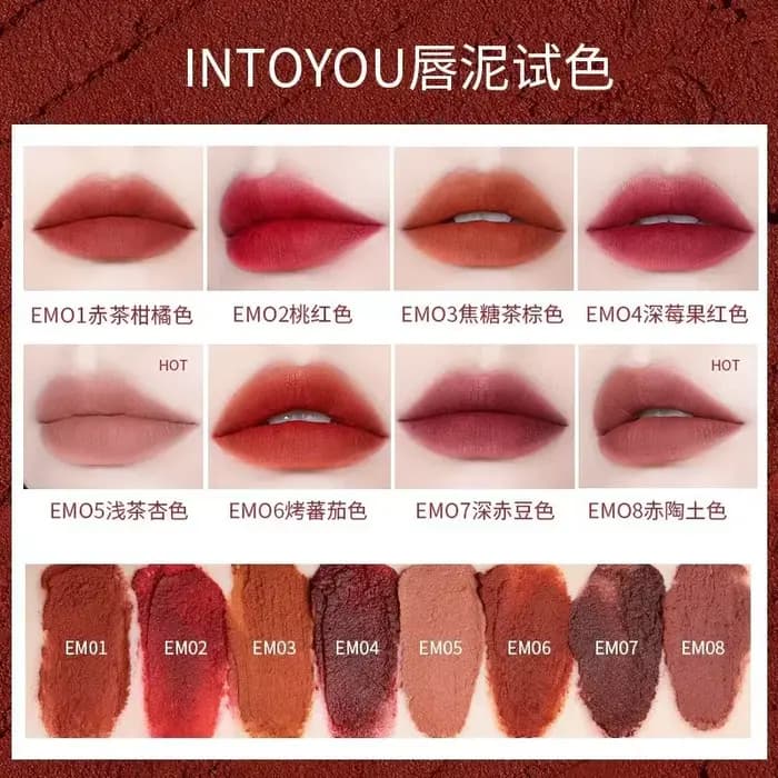 INTO YOU LIP MUD Les lèvres et les joues du protagoniste féminin sont des cosmétiques de beauté pour la bouche
