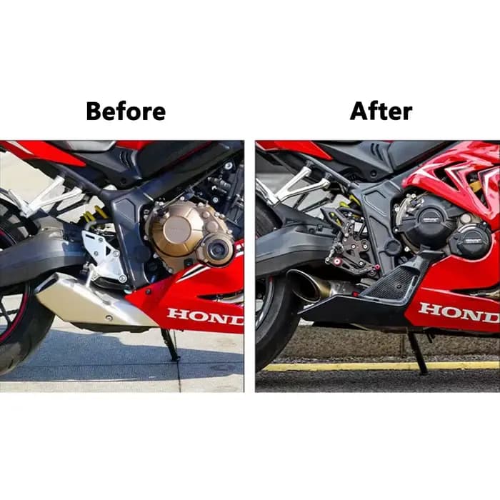 Carénage de couverture d'extension de plaque de protection inférieure de moto en carbone pour Honda CBR650R CBR 650 R 2019 2020 2021 2022 2023 2024