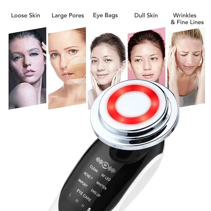 Mésothérapie faciale électroporation RF radiofréquence LED Photon Lifting du visage serrer l'élimination des rides soins de la peau masseur de visage