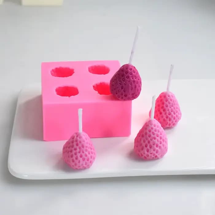 Moules 3D Mini fraise myrtille Orange Silicone Fondant moules pour Cookie pâtisserie moule Cupcake Topper décoration sucre