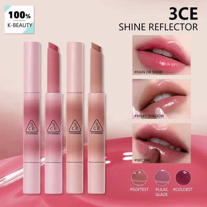 3CE Shine Reflector, texture effet miroir