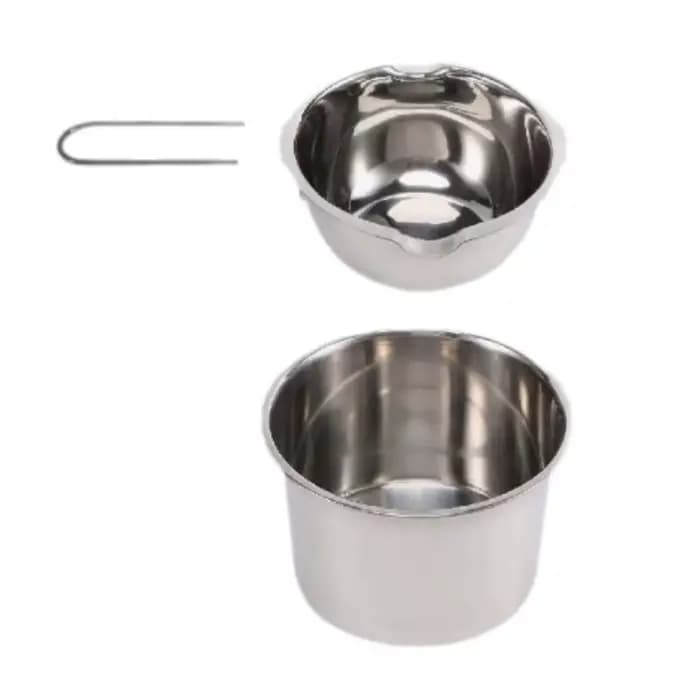 Lot de 2 pots de fusion de cire de 400 ml pour bougies DIY, ensemble de deux pots de fusion de cire (intérieur et extérieur) pour chocolat, bonbons, bougies et savon