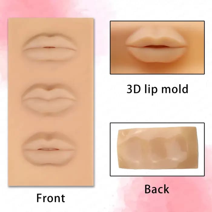 Guapa modèle de lèvres 3D tatouage en Latex maquillage Permanent coloration