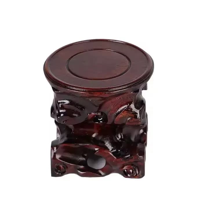 Socle de présentation en bois massif, base ronde ou carrée en bois naturel pour figurine, statue de Bouddha, vase, pierre, bonsaï, décoration intérieure