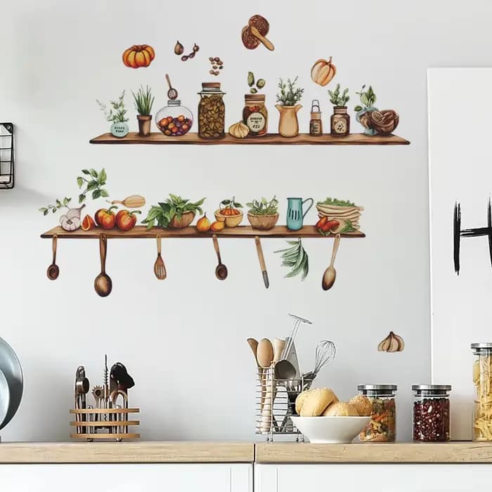 Stickers muraux décoratifs pour salle à manger, appareils de cuisine créatifs, embellissement de fond, amélioration de l'habitat