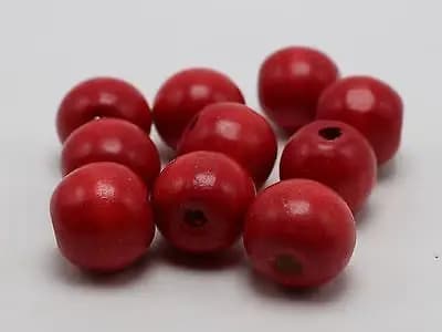 Grandes perles rondes en bois rouge, 20mm, 25 pièces
