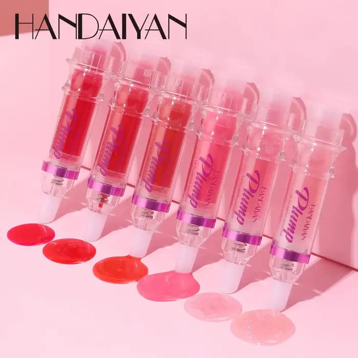 HANDAYAN 6 couleurs lèvres plus dodues brillant hydratant miel huile rehausseur Transparent