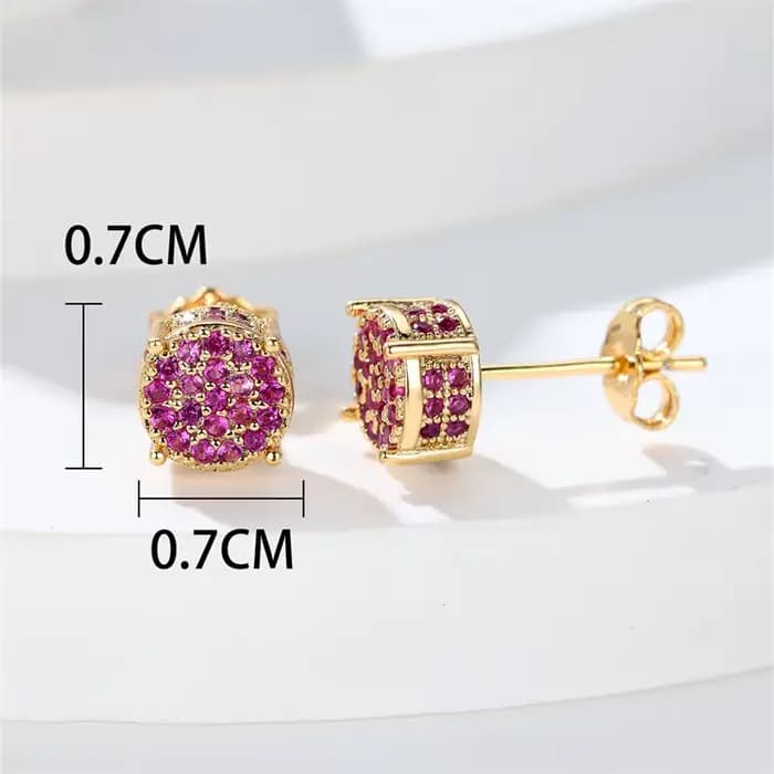 Boucles d'Oreilles de Luxe en Pierre Rouge pour Femme, Bijoux en Or, Breloque en Clip, pour Mariage