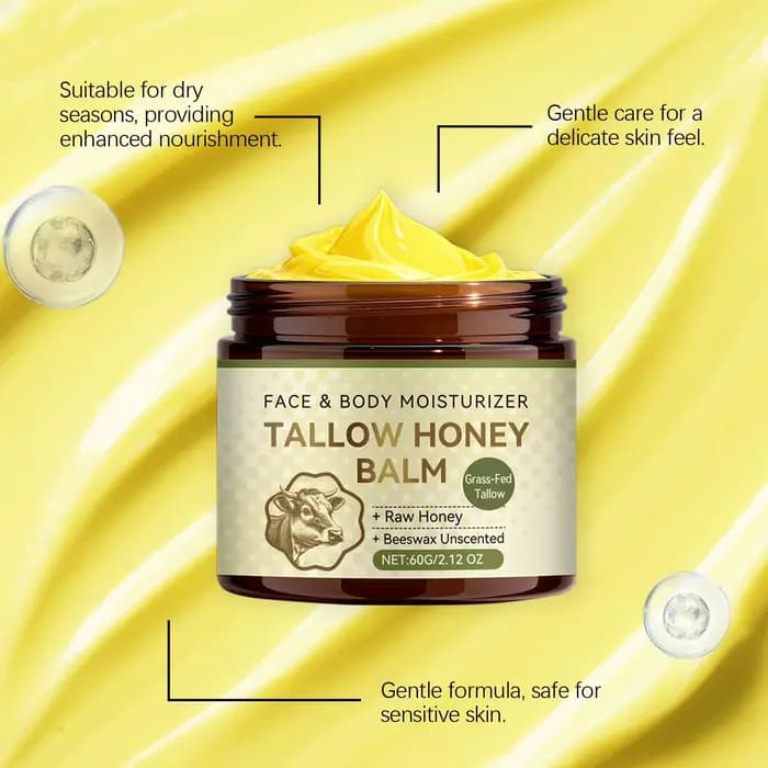 Baume Fouetté au Suif de Bœuf et au Miel : Hydratation Intense