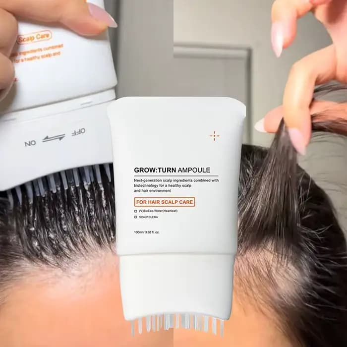 Sérum Capillaire Nourrissant Doux en Ampoule, Essence de Soin pour Cheveux Plus Épais, Traitement Fortifiant Longue Durée du Cuir Chevelu avec Peigne