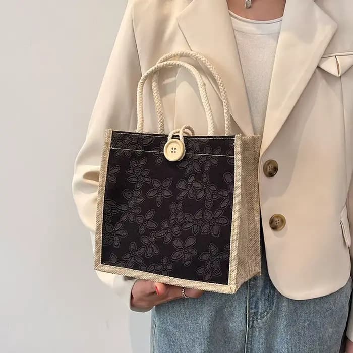 Sac à main en lin pour femme, sac fourre-tout, sac de créateur de mode, grande capacité pour voyage, sac d'épicerie