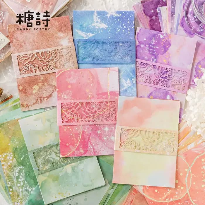 20 pièces Vintage couleur tache style matériel papier planificateur à la main bricolage Scrapbooking accessoires papier de fond