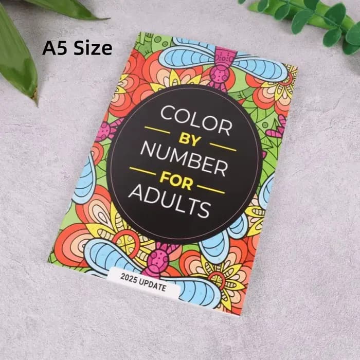 Livre de coloriage par numéros pour adultes, 80 pages, pour soulager l'anxiété et le stress, avec des motifs uniques, pour hommes, femmes et adolescents