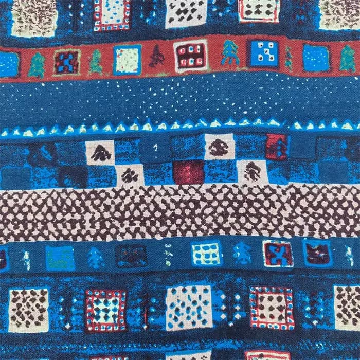 Tissu en coton et lin de 0,5/1 yard avec motifs ethniques, style bohème, adapté au bricolage, à la couture, aux nappes et aux vêtements.